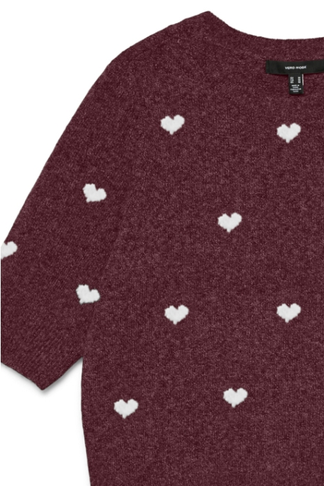 Vero Moda bordeaux dames trui | Close up