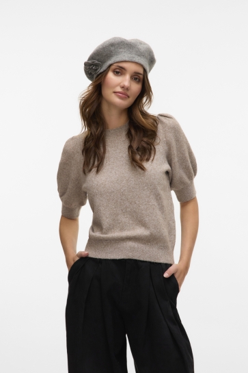 Vero Moda Trui VMDOFFY 2/4 O-NECK PULLOVER GA NOOS 10278313 Moon Rock/MELANGE