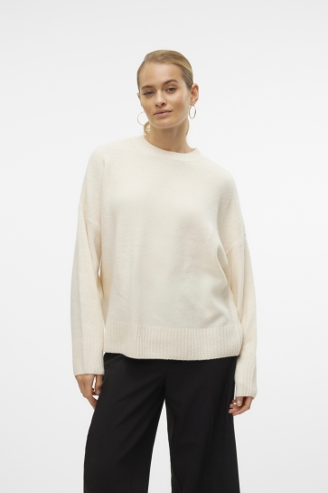 Vero Moda Trui VMBOOM LS O-NECK PULLOVER GA NOOS 10320463 Birch/MELANGE