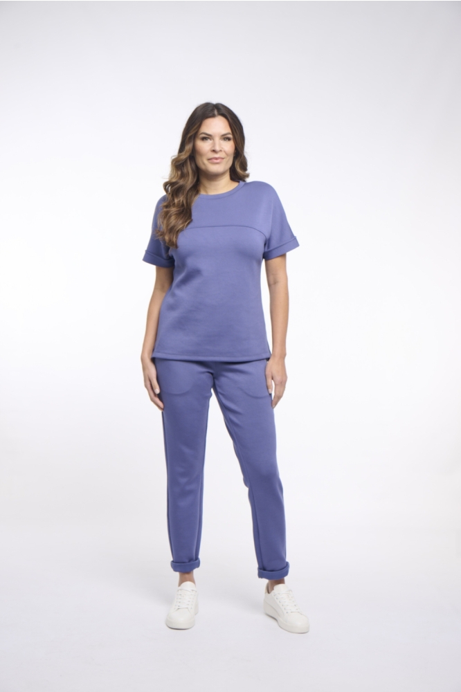 Zoso blauwe dames t-shirt | Model