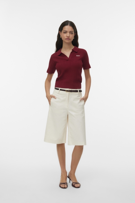 Vero Moda rode dames t-shirt | Model