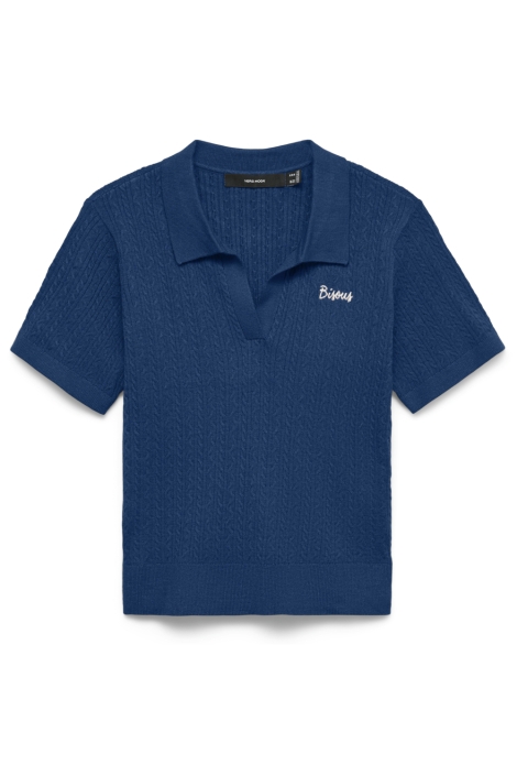 Vero Moda blauwe dames t-shirt | Vooraanzicht