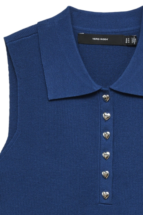 Vero Moda blauwe dames top | Close up