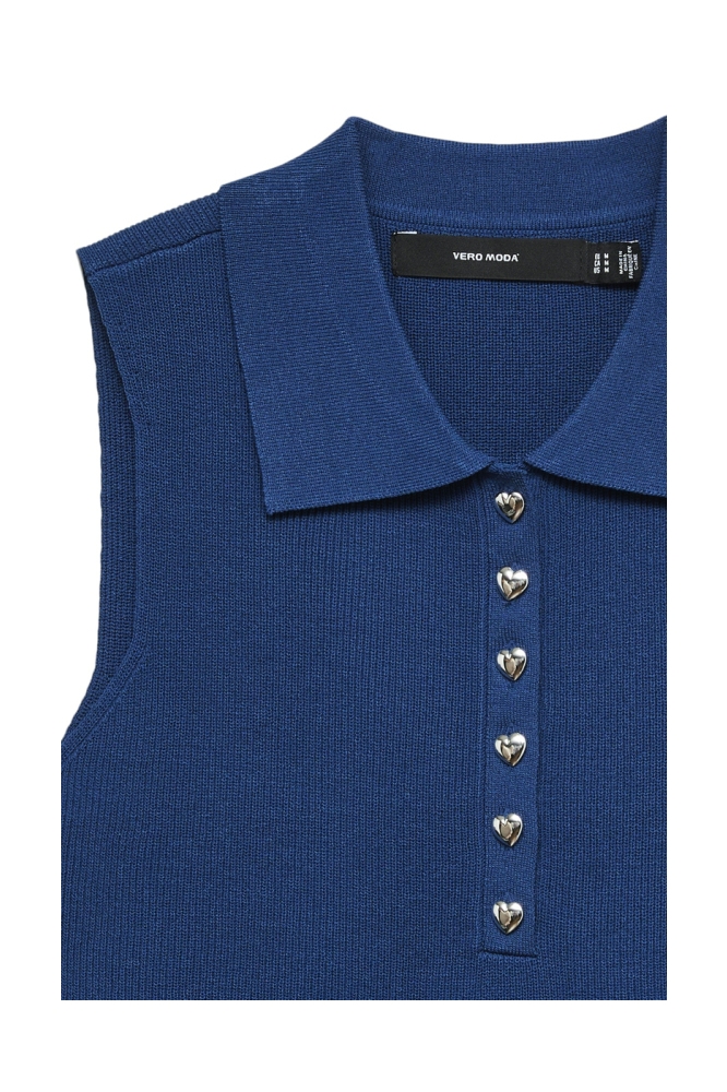 Vero Moda blauwe dames top | Close up