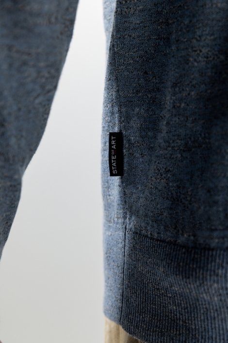 State of Art blauwe heren trui | Close up