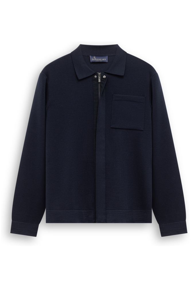 State of Art blauwe heren vest | Vooraanzicht