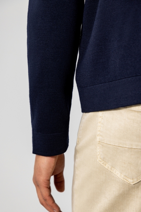 State of Art blauwe heren vest | Close up