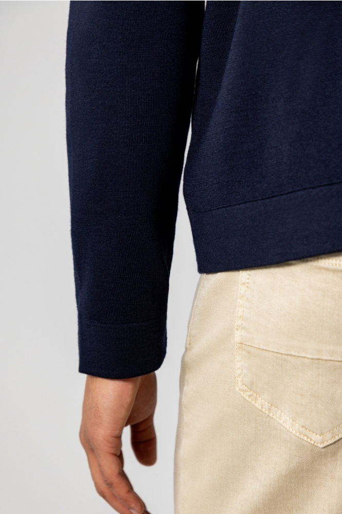 State of Art blauwe heren vest | Close up