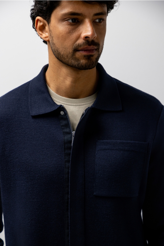 State of Art blauwe heren vest | Kleurstaal