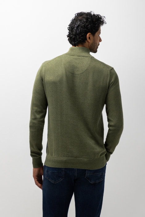 State of Art groene heren trui | Model achteraanzicht