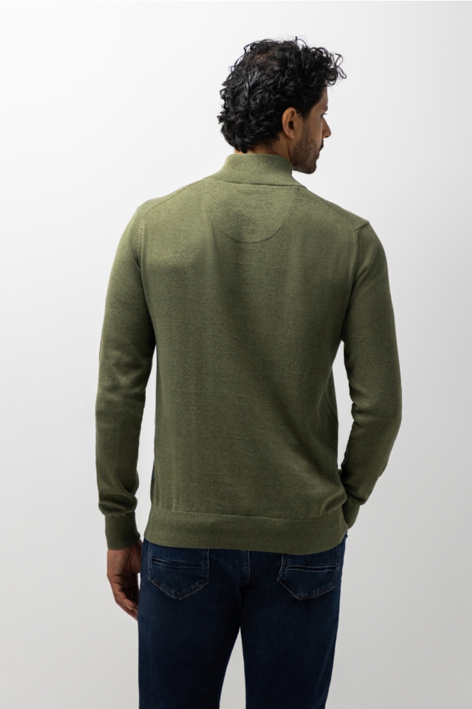 State of Art groene heren trui | Model achteraanzicht