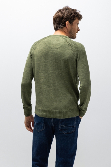 State of Art groene heren trui | Model achteraanzicht