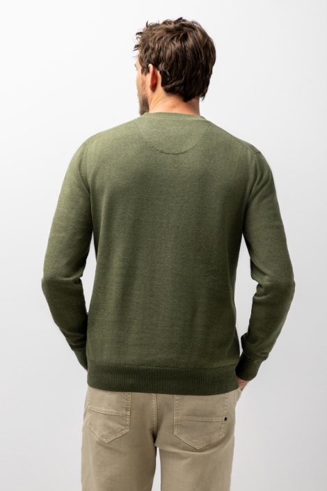 State of Art groene heren trui | Model achteraanzicht