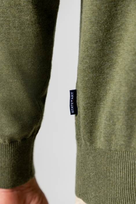 State of Art groene heren trui | Close up