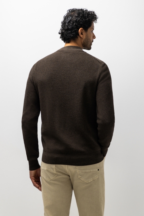 State of Art bruine heren vest | Model achteraanzicht
