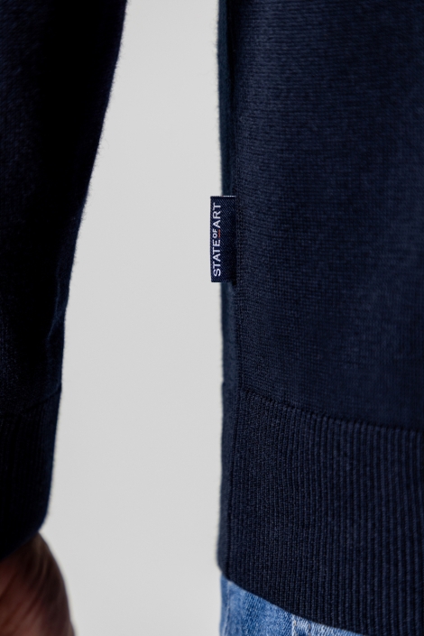 State of Art blauwe heren trui | Close up