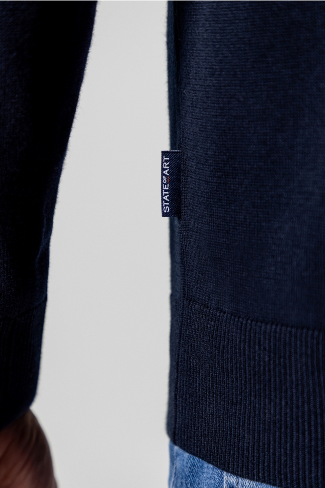 State of Art blauwe heren trui | Close up