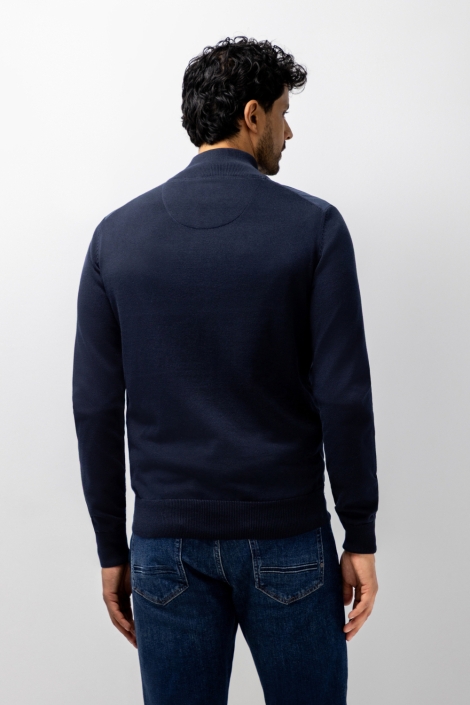 State of Art blauwe heren vest | Model achteraanzicht