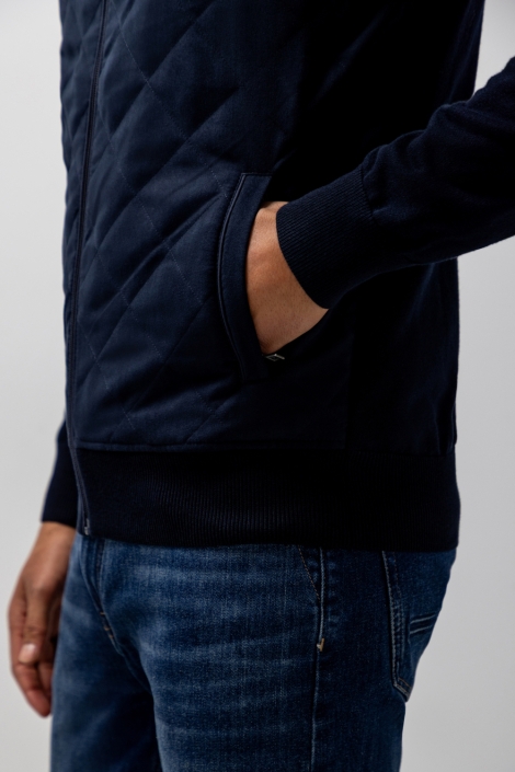 State of Art blauwe heren vest | Close up