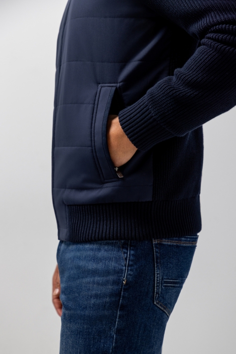 State of Art blauwe heren vest | Close up