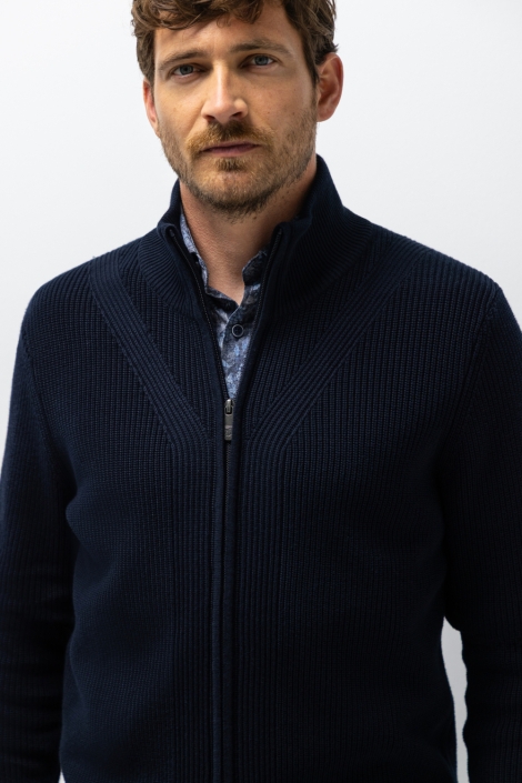 State of Art blauwe heren vest | Close up