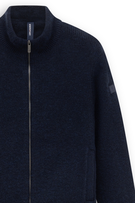 State of Art blauwe heren vest | Close up