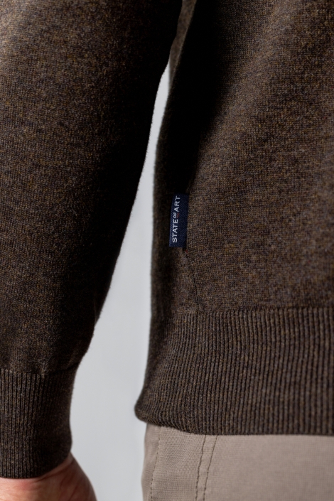 State of Art bruine heren trui | Close up