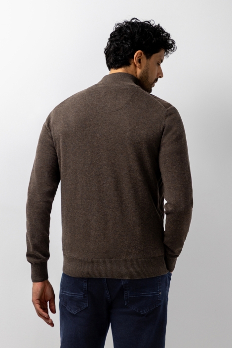 State of Art bruine heren vest | Model achteraanzicht