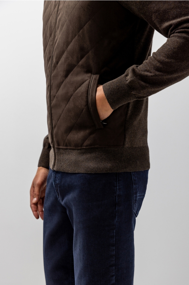State of Art bruine heren vest | Kleurstaal