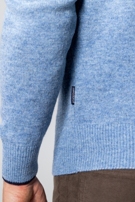 State of Art blauwe heren trui | Close up