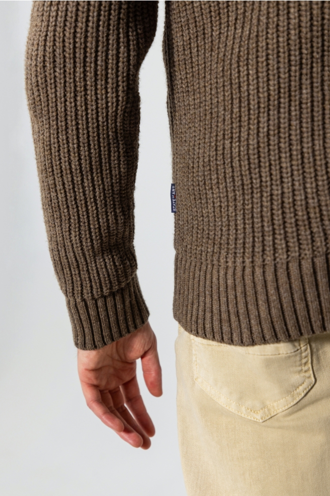 State of Art bruine heren vest | Close up