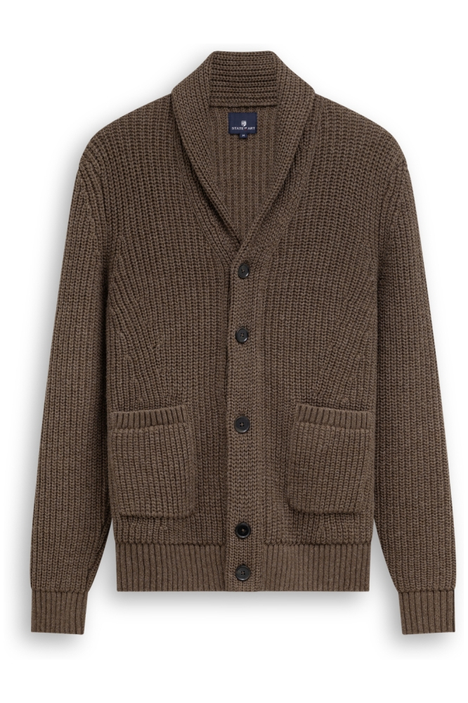 State of Art bruine heren vest | Vooraanzicht