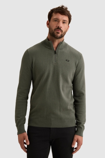 Vanguard half zip collar gentleman`s deal c Groen