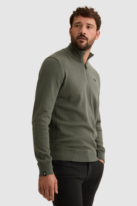 Vanguard groene heren trui | Model zijaanzicht