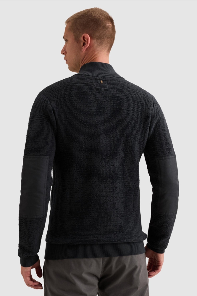 PME legend blauwe heren vest | Model achteraanzicht