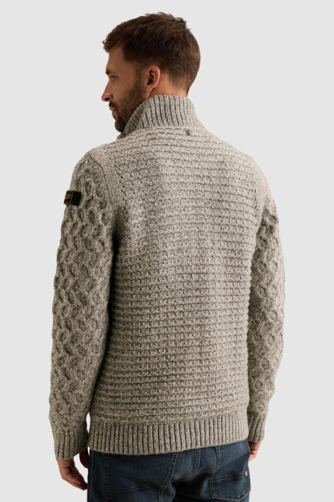 PME legend grijze heren vest | Model achteraanzicht