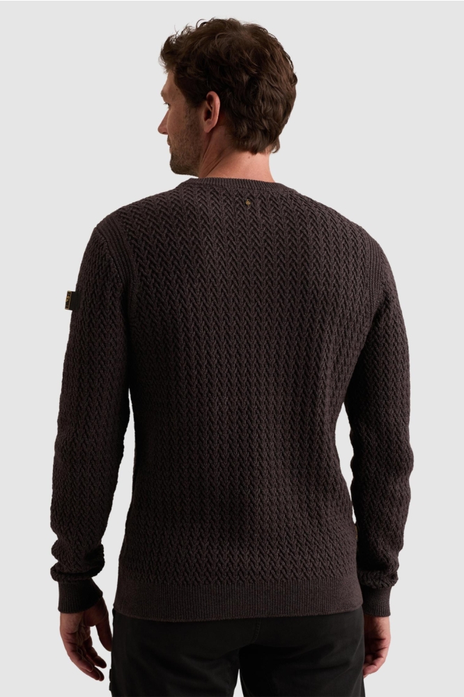 PME legend paarse heren trui | Model achteraanzicht