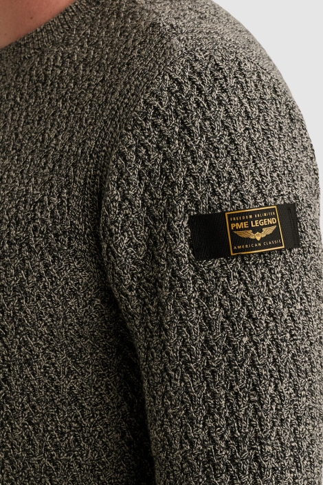 PME legend blauwe heren trui | Close up
