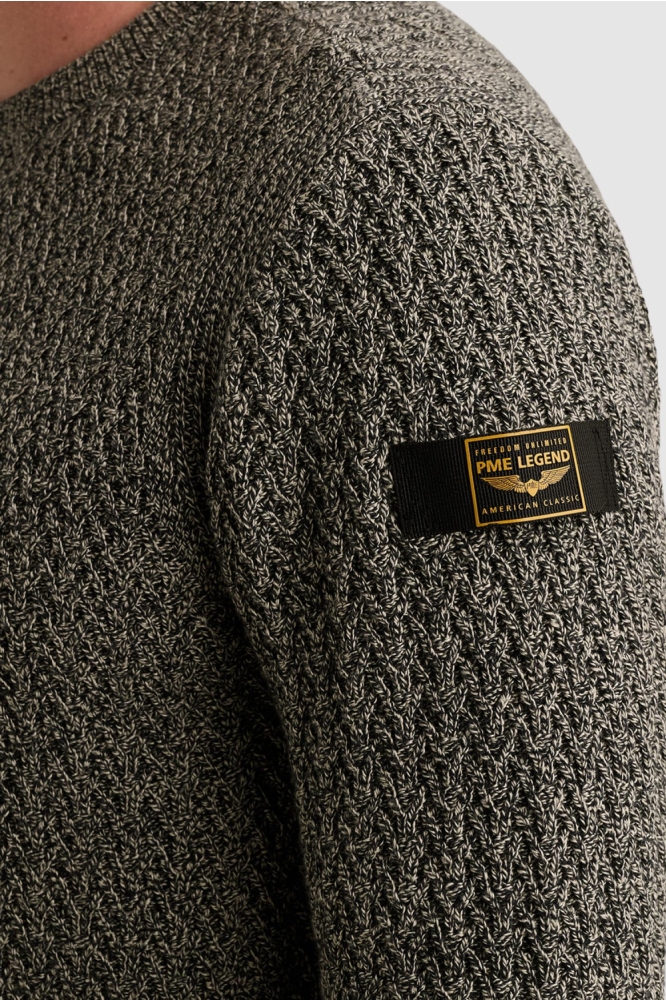 PME legend blauwe heren trui | Close up