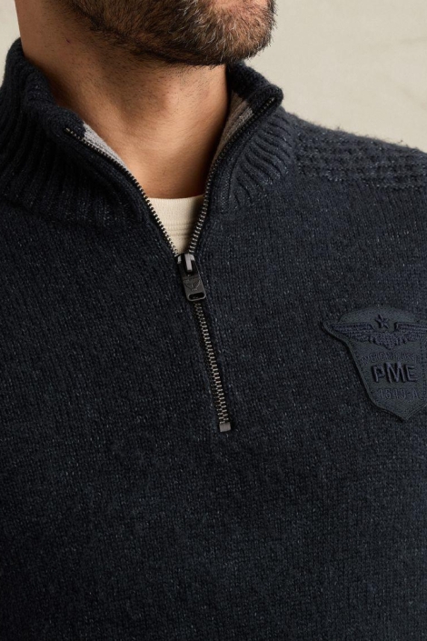 PME legend blauwe heren trui | Close up