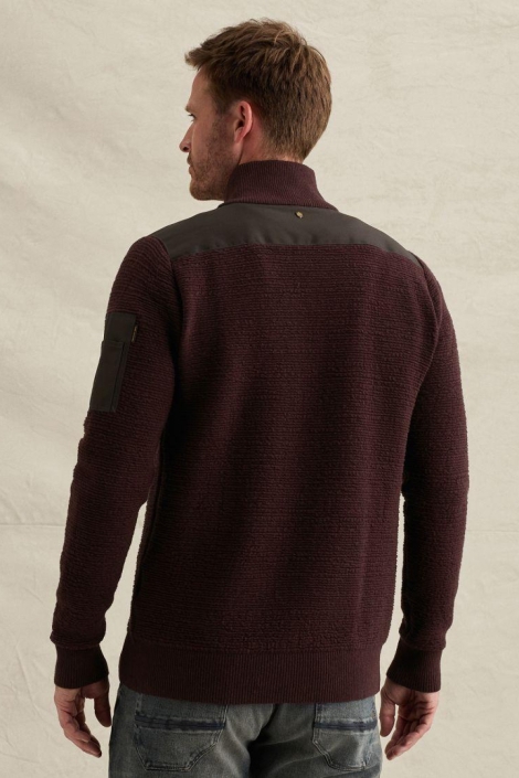 PME legend bordeaux heren trui | Model achteraanzicht