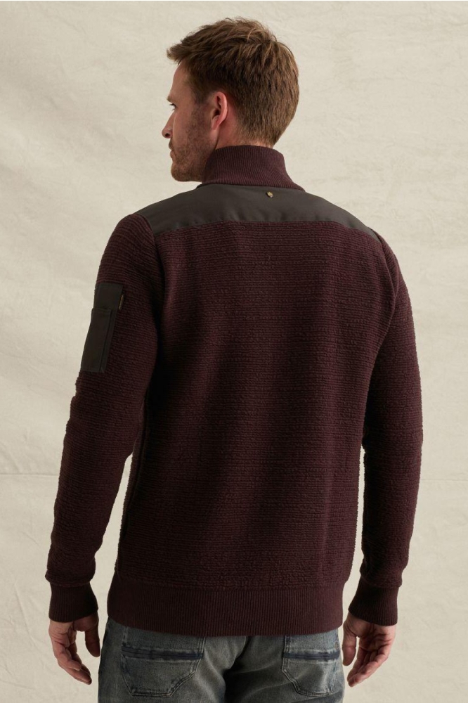 PME legend bordeaux heren trui | Model achteraanzicht