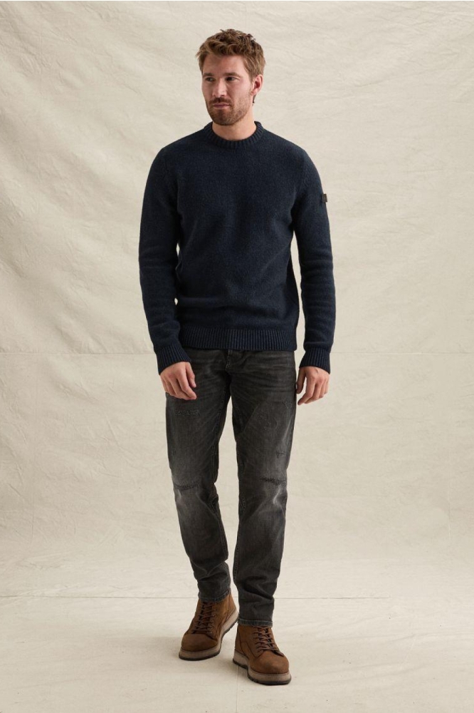 PME legend blauwe heren trui | Model