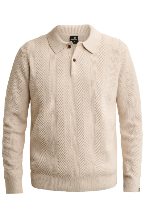Vanguard beige heren trui | Vooraanzicht