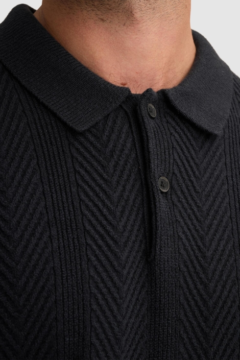 Vanguard blauwe heren trui | Close up