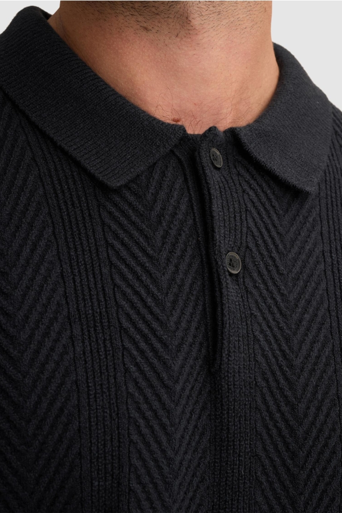 Vanguard blauwe heren trui | Close up