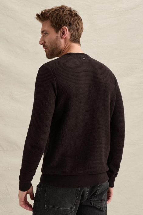 PME legend bordeaux heren trui | Model achteraanzicht