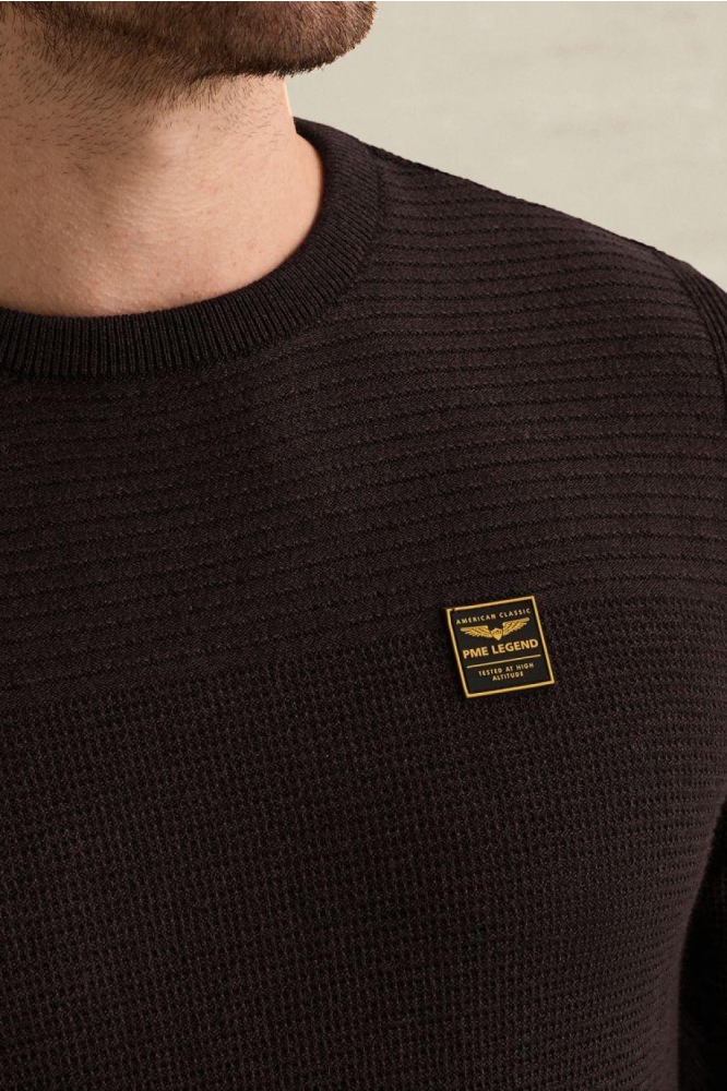 PME legend bordeaux heren trui | Close up