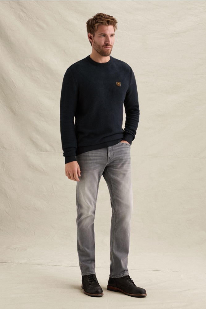 PME legend blauwe heren trui | Model