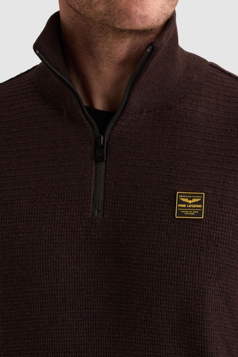 PME legend bordeaux heren trui | Close up